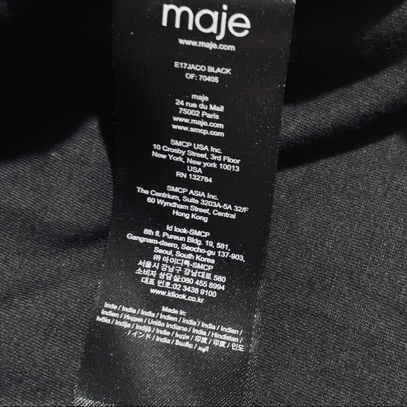 Maje 100% Leather, Fringed Skirt sz 34 (FR) US 2 - Picture 7 of 8